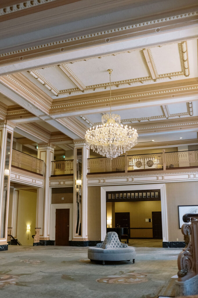 The lobby of the Omni Severin hotel getting ready suite in Indianapolis.